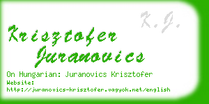 krisztofer juranovics business card